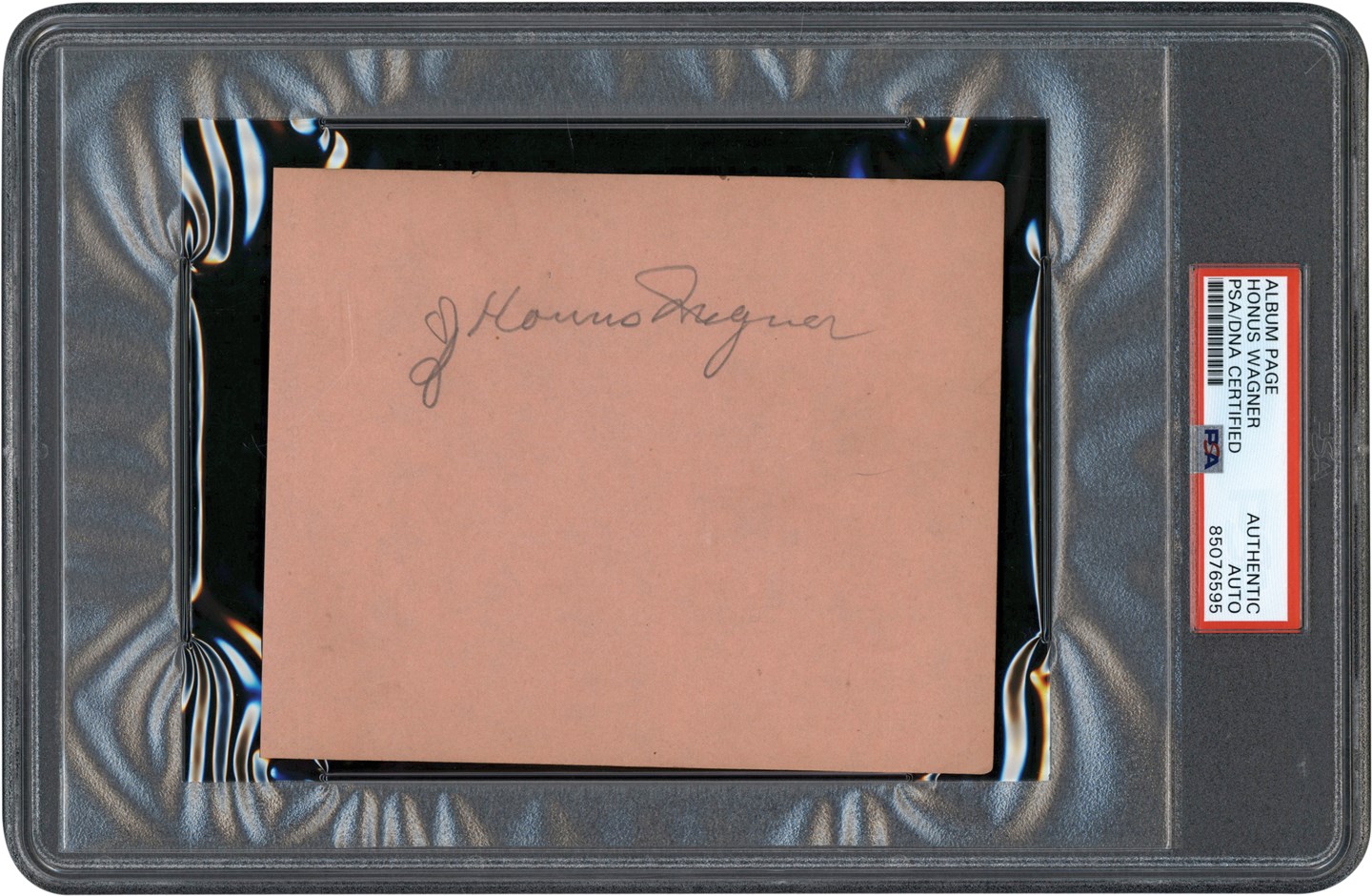 Baseball Autographs - Honus Wagner Signed Album Page (PSA)