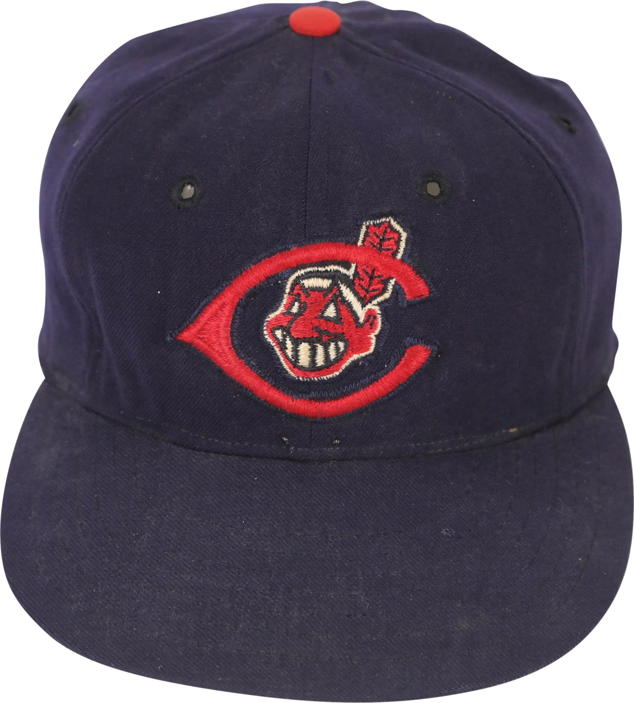 Baseball Equipment - 1950s Cleveland Indians Game Used Cap