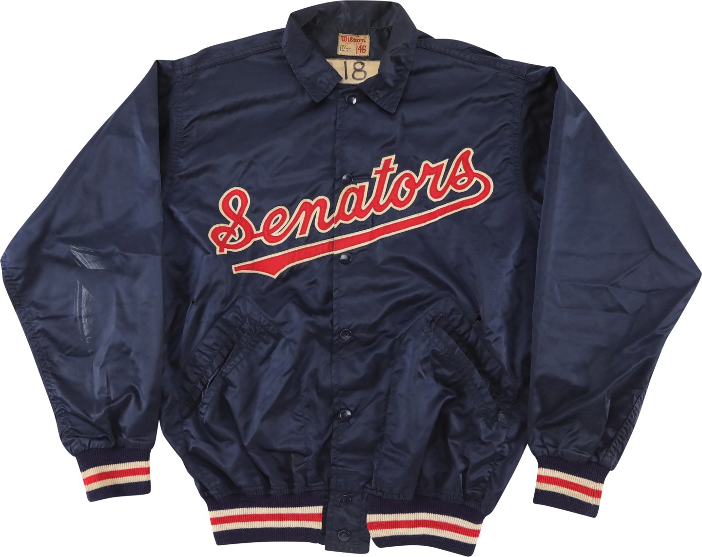 Baseball Equipment - Circa 1970 Washington Senators Game Worn Dugout Jacket