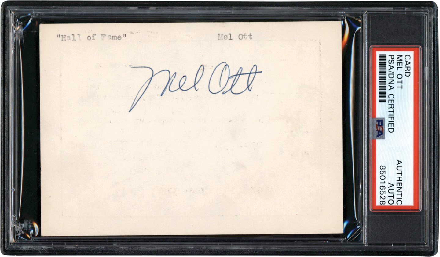 Baseball Autographs - Mel Ott Signature (PSA)