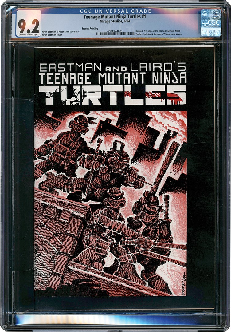 - 1984 Teenage Mutant Ninja Turtles #1 Second Printing (Mirage Studios) CGC 9.2 Off-White to White Pages