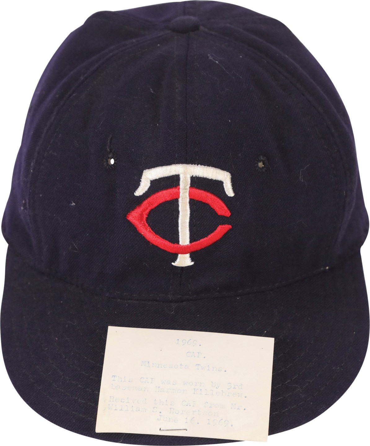 Baseball Equipment - 1969 Harmon Killebrew Minnesota Twins Game Worn Cap