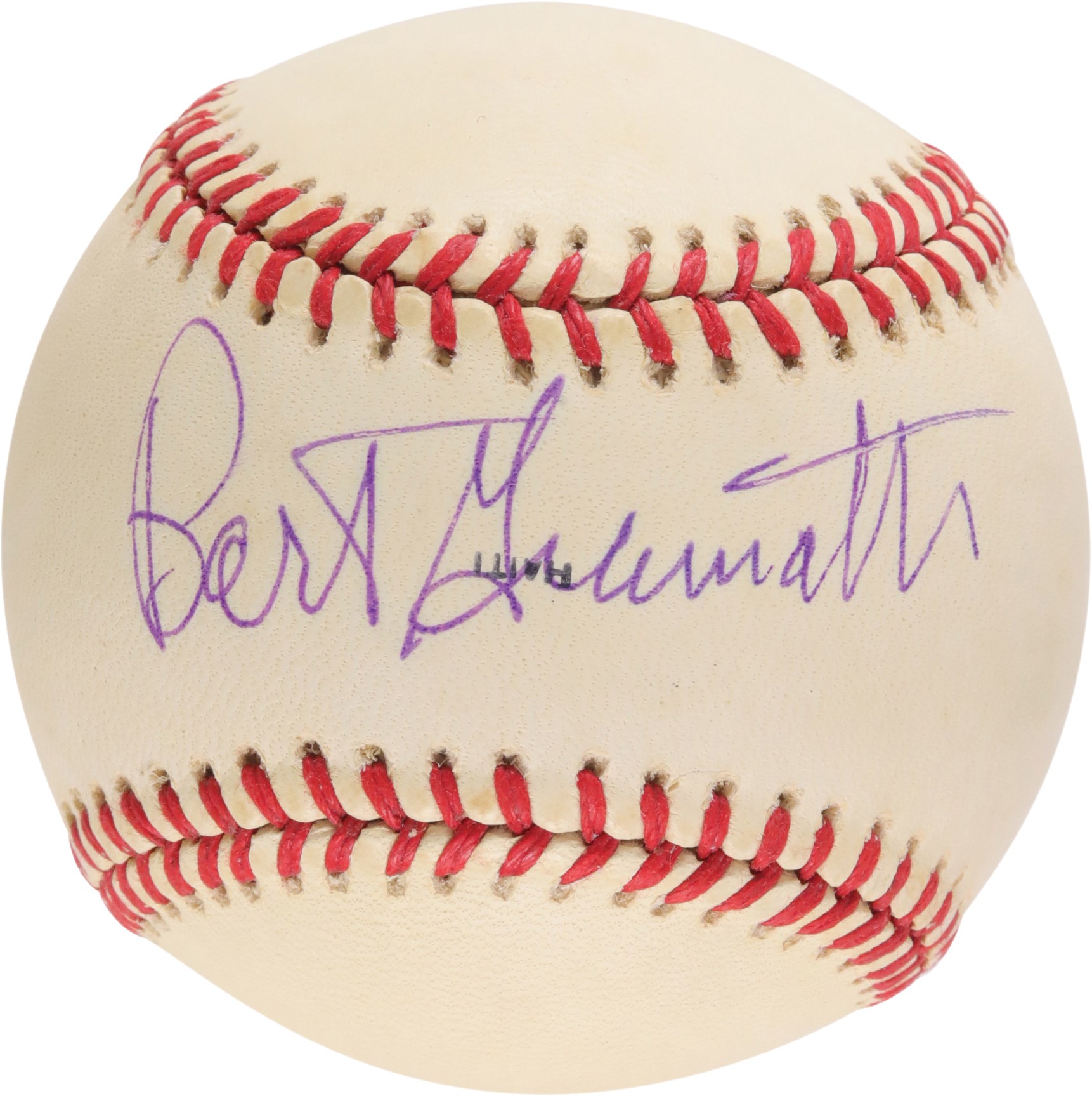 Baseball Autographs - Bart Giamatti Single-Signed Baseball (PSA NM-MT 8 Overall)