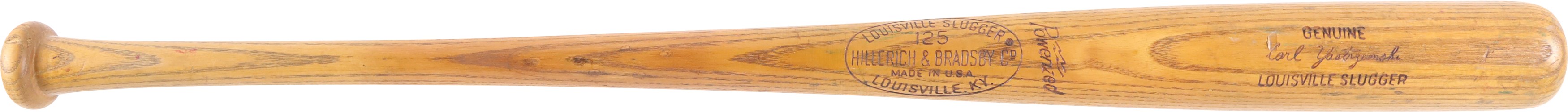 Baseball Equipment - 1967-68 Carl Yastrzemski Boston Red Sox Game Used Bat