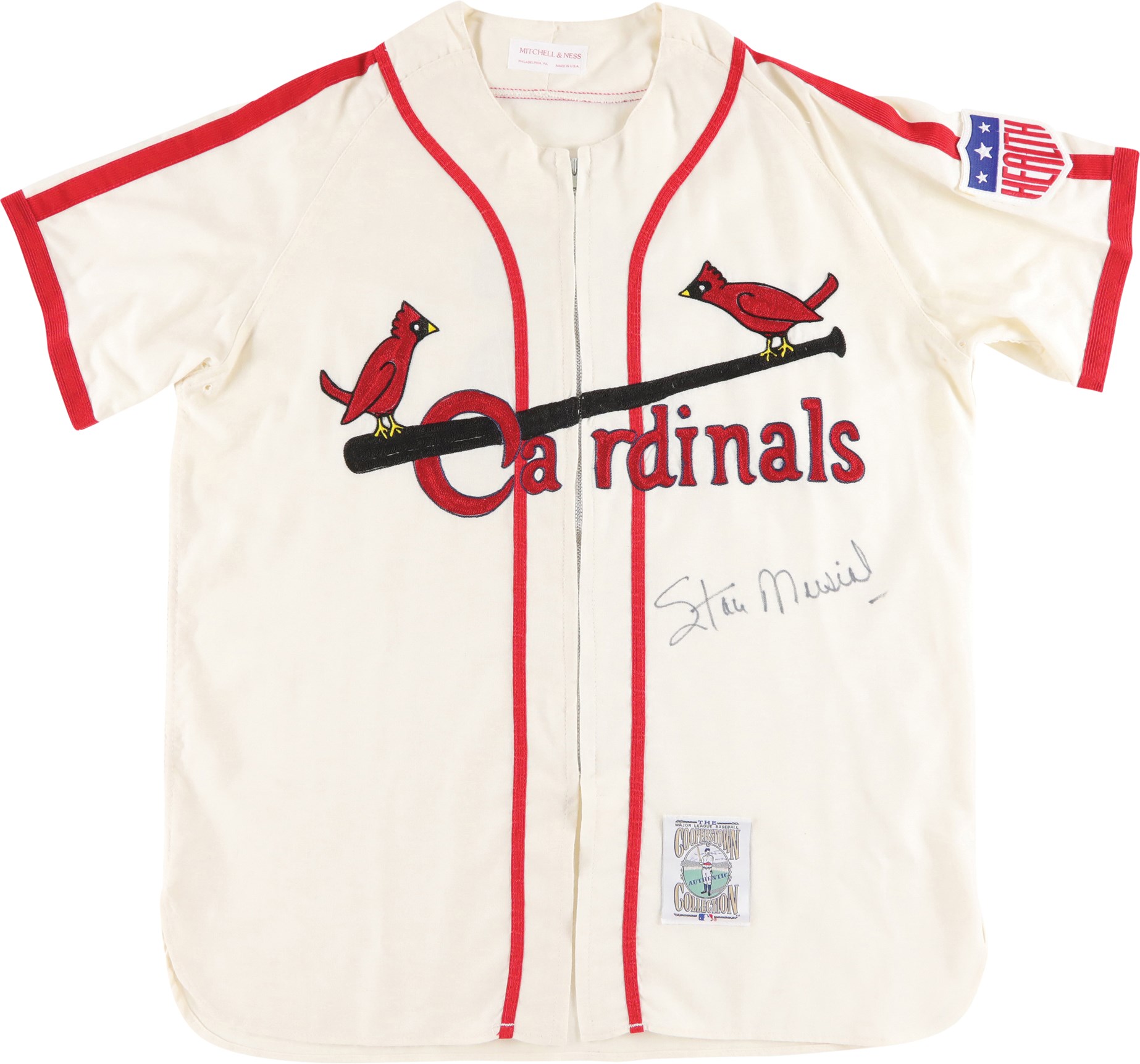 Baseball Autographs - Stan Musial Signed Flannel Jersey