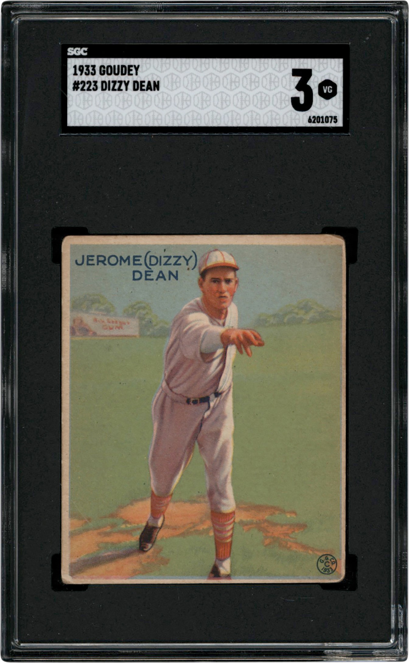 - 1933 Goudey Baseball #223 Dizzy Dean SGC VG 3