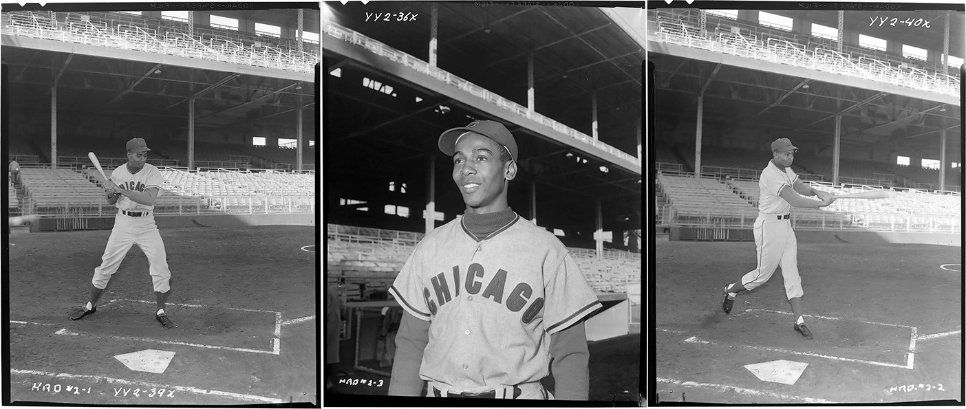Vintage Sports Photographs - 1959 Ernie Banks "Home Run Derby" Original Film Negative Collection (3)