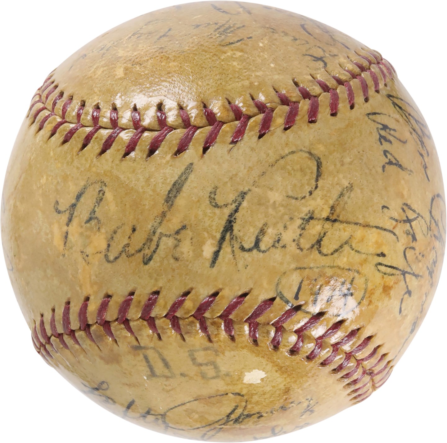 Ruth and Gehrig - 1934 New York Yankees Team-Signed Baseball w/Ruth & Gehrig  (PSA)