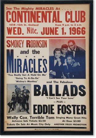- Smokey Robinson and The Miracles Boxing Style Concert Poster