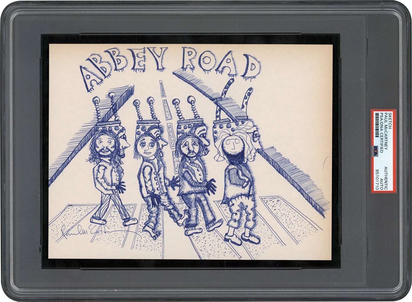 - Paul McCartney Signed "Abbey Road" Sketch (PSA & JSA)