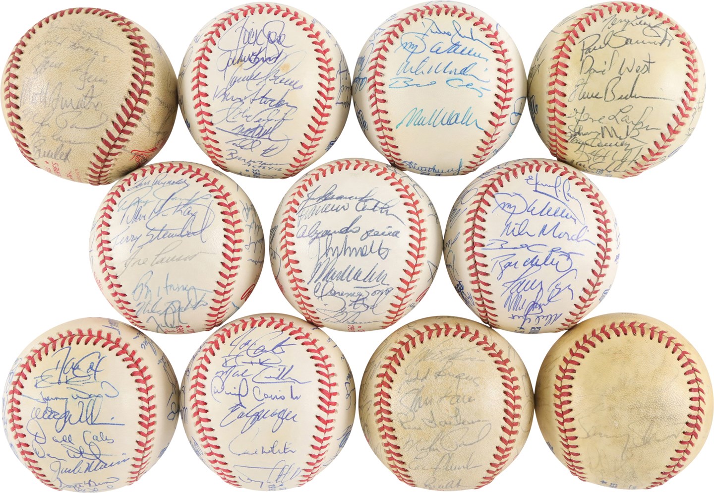 Baseball Autographs - 1979-95 World Series Team-Signed Baseball Collection (16)