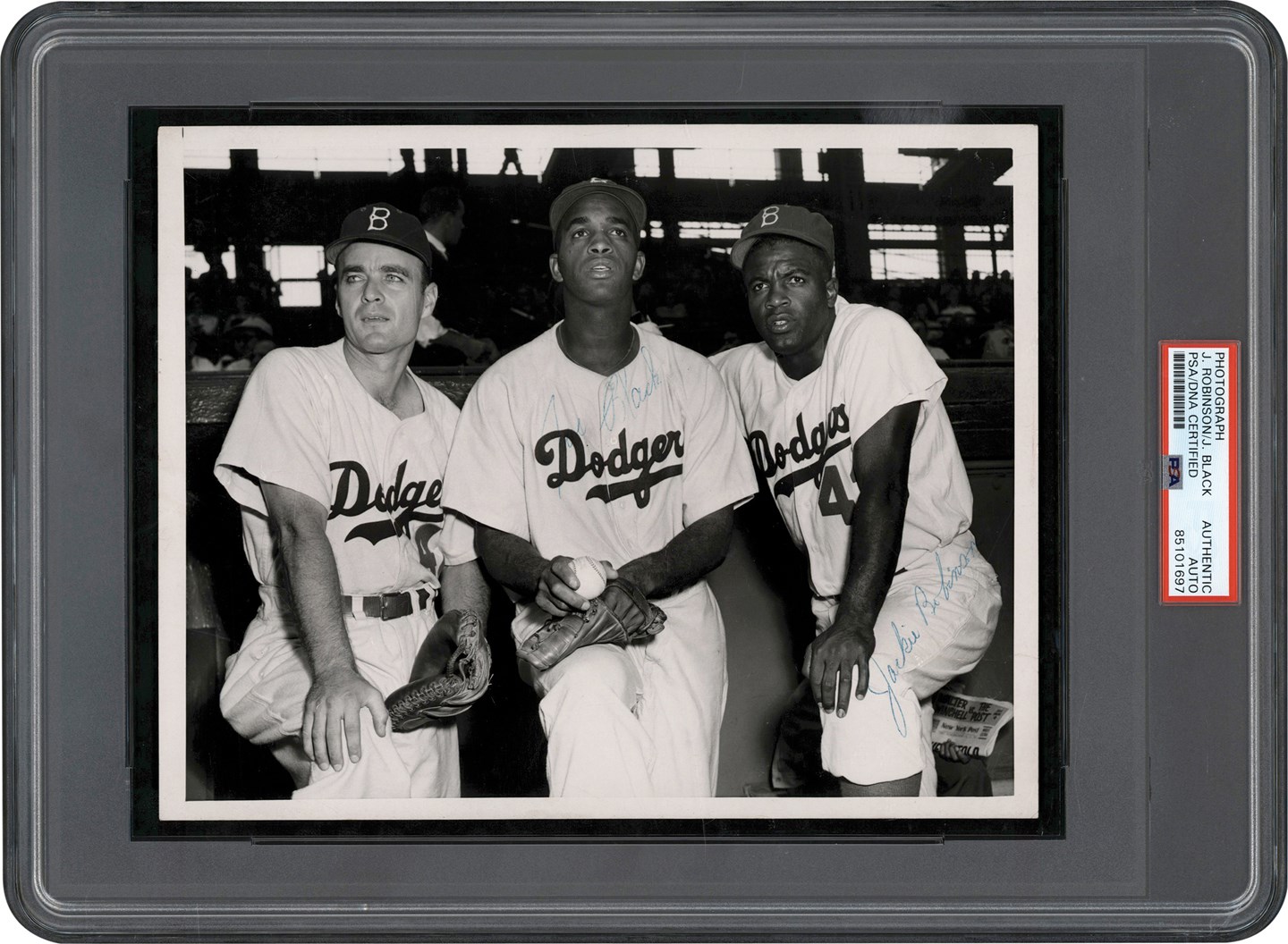 - Circa 1952 Jackie Robinson Multi-Signed Brooklyn Dodgers Original Photograph from The George Pfister Collection (PSA)