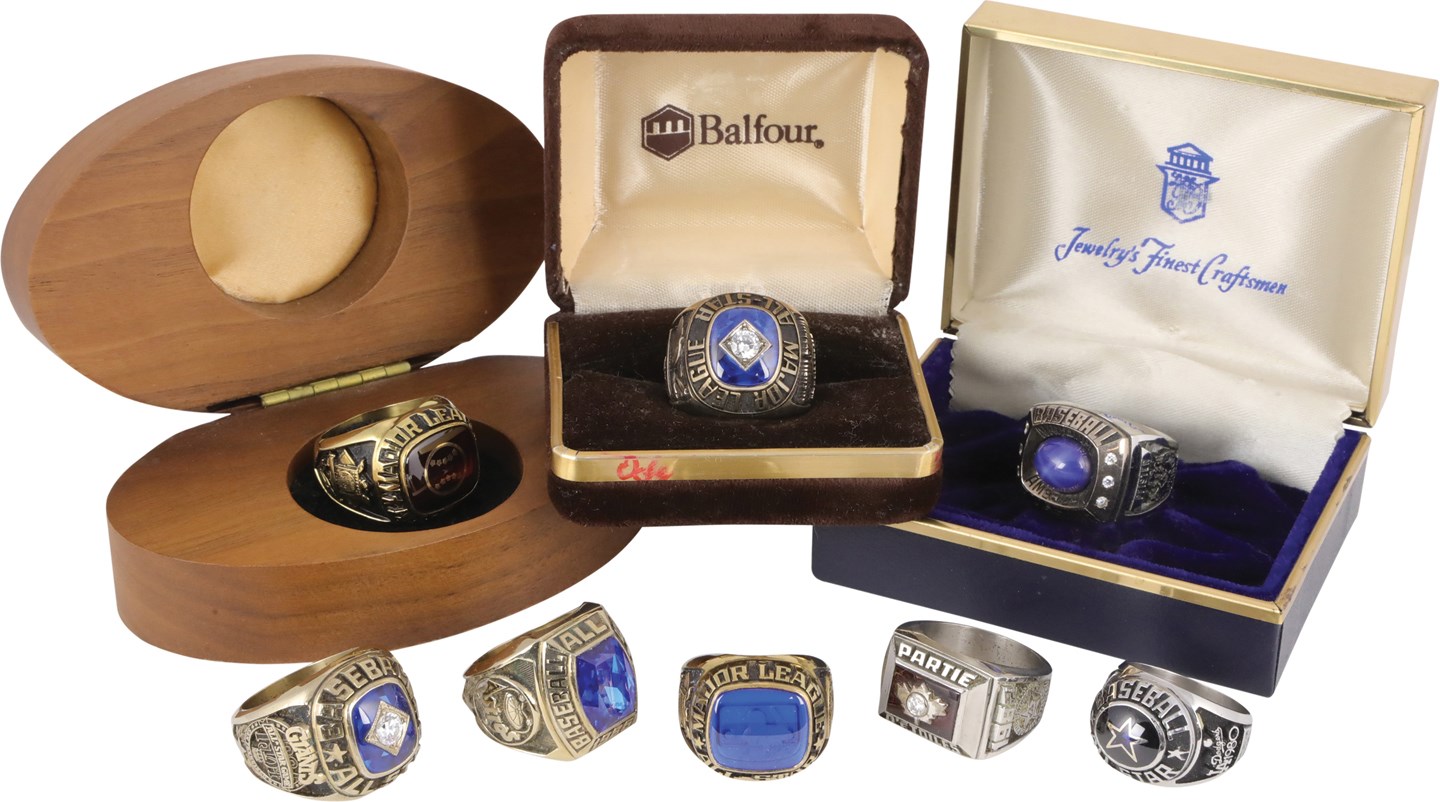 1980-89 George Pfister Major League Baseball  All-Star Game Ring Collection (8)