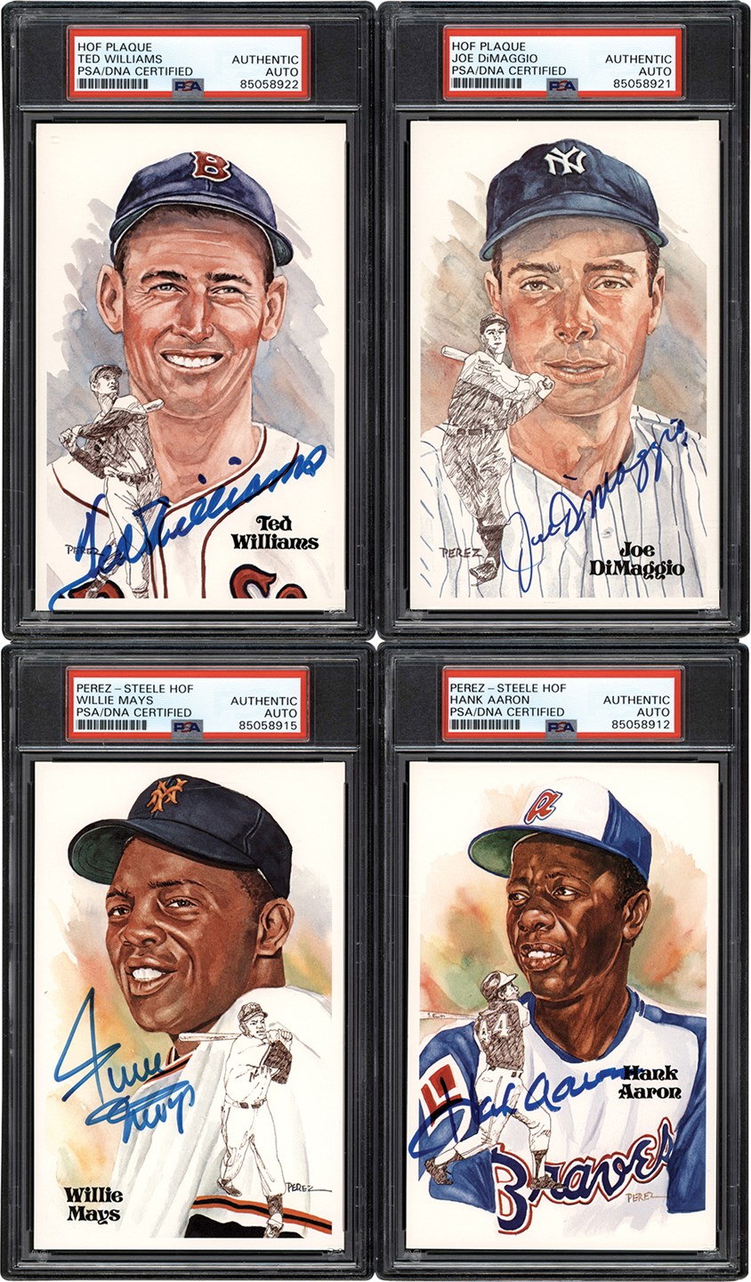 Baseball Autographs - Perez-Steele Signed Hall of Fame Postcard Collection (29)
