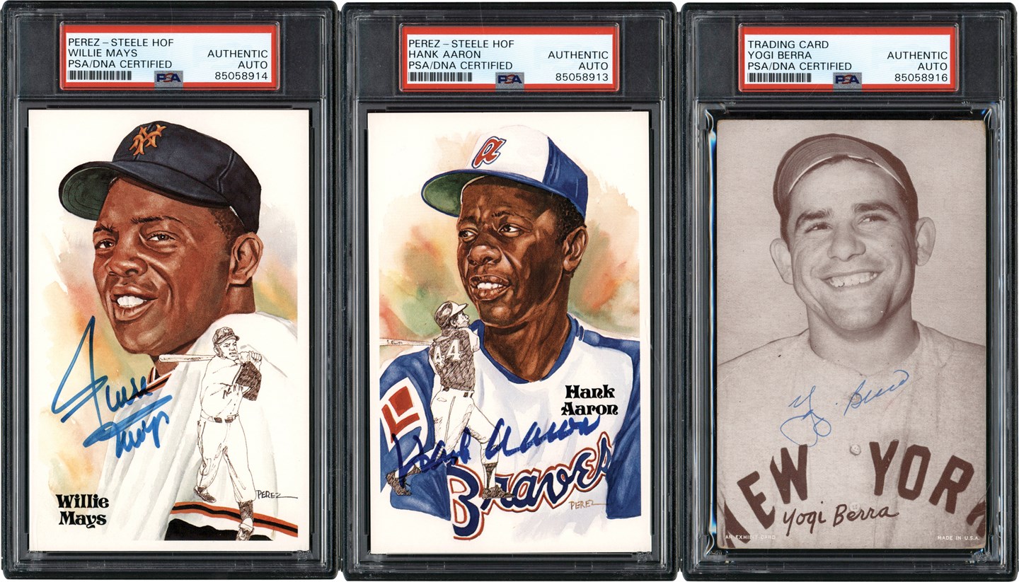 Hall of Famers PSA Encapsulated Autograph Collection (12)