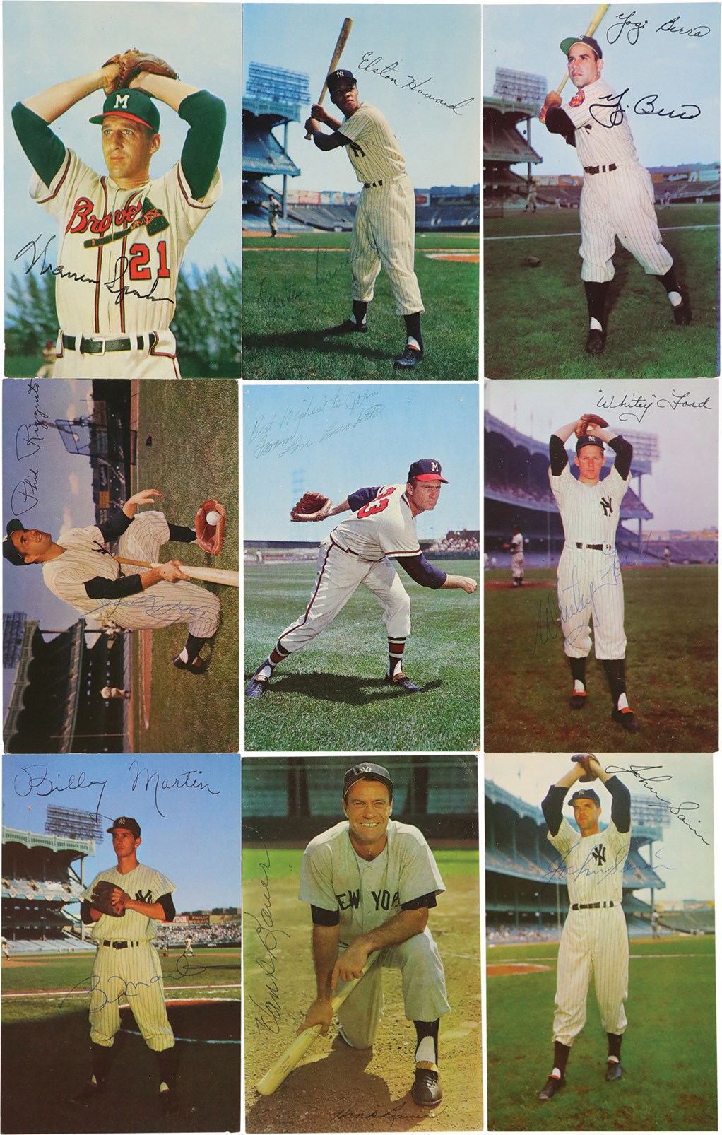 Baseball Autographs - Circa 1950s Real Photo Postcard Collection (78) with 36 Signed