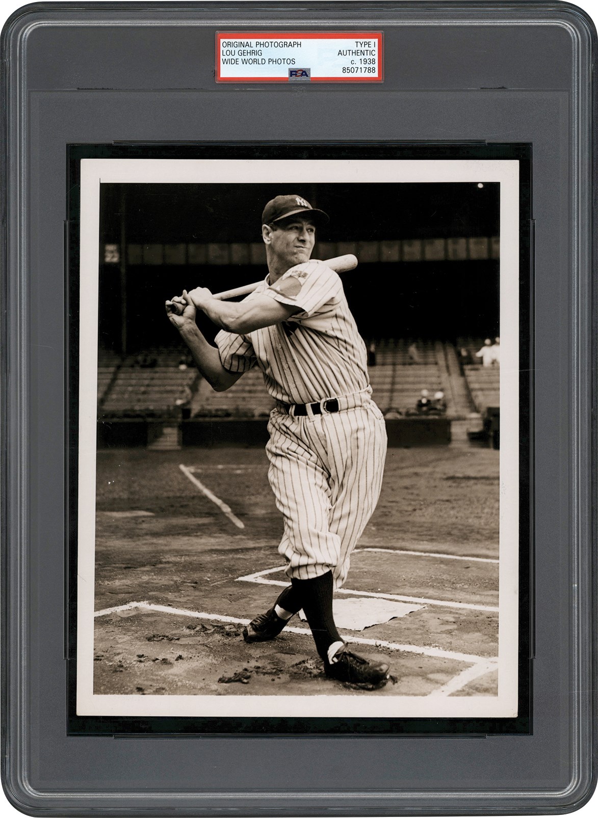1938 Lou Gehrig Original Photograph Used for 1949 The Pride of the Yankees Comic Book Cover (PSA Type I)
