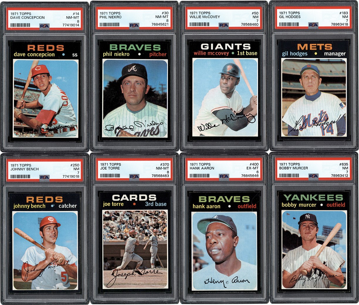 1971 Topps Collection w/PSA Bench & Aaron (447)