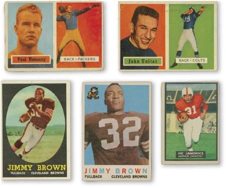- 1950s Topps Football Complete Set Lot (5)