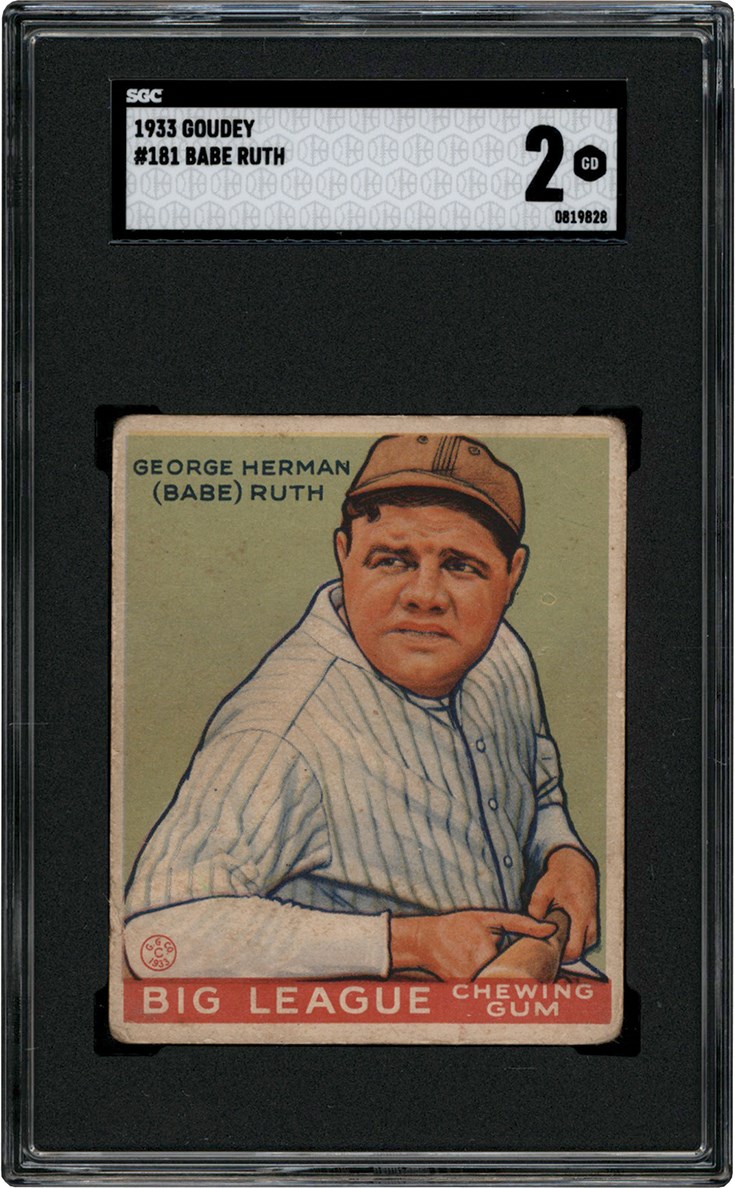 1933 Goudey #181 Babe Ruth SGC GD 2