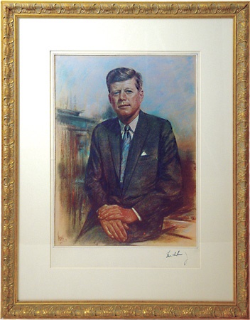 - John F. Kennedy Signed Lithograph (15x20”)