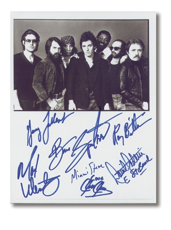 - Bruce Springsteen and the E Street Band Signed 8x10
