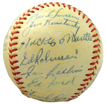 - 1955 American League Champion New York Yankees Signed Baseball