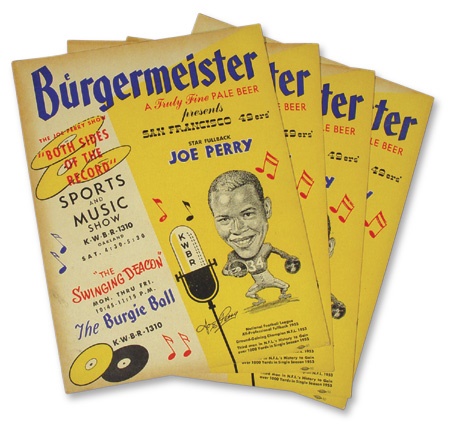 - 1953 Joe Perry Burgermeister Beer Cardboard Advertising Sign Collection (5)