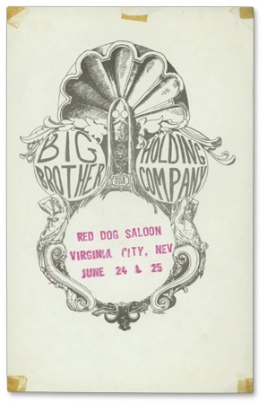 1966 Big Brother at the Red Dog Saloon Handbill