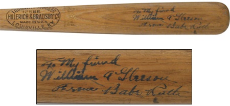 - 1940’s Babe Ruth Signed Bat (35”)
