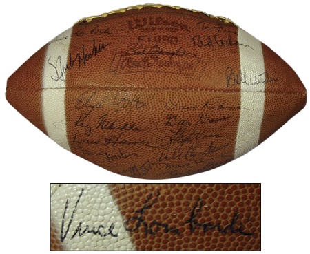 - 1965-66 Green Bay Packers Signed Football