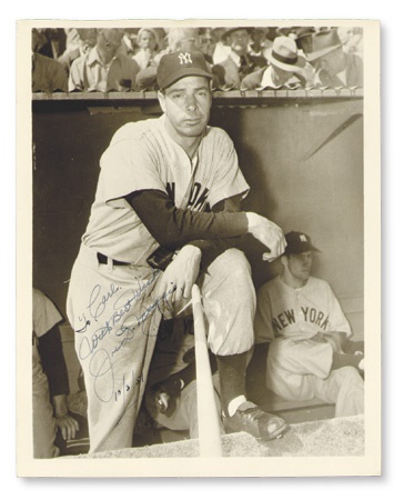 - 1951 Joe DiMaggio Farewell Vintage Signed Photo (8x10”)