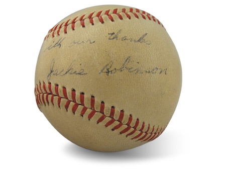 - 1946 Jackie Robinson Single Signed Baseball