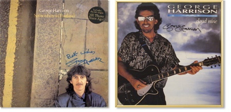 - George Harrison Signed Album Covers (2)