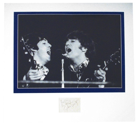 - Paul McCartney & John Lennon Signed Album Page (3x40.5”)