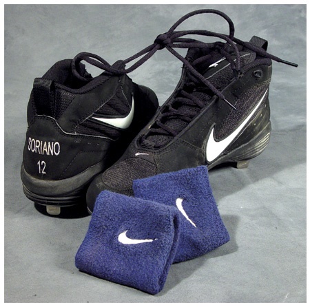 - 2002 Alfonso Soriano Cleats & Wrist Bands