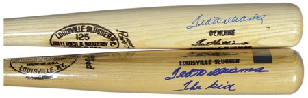 Baseball Autographs - Ted Williams Signed Bats (2)
