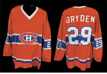 - 1975 Ken Dryden Game Worn Montreal Canadiens Jersey