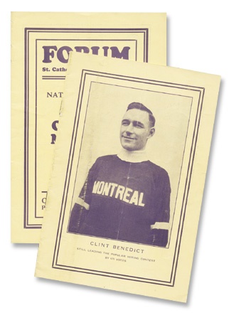 - 1920’s Howie Morenz Hockey Program Collection (2)