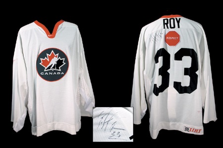 - Patrick Roy’s 2002 Olympic Training Camp Game Worn Jersey