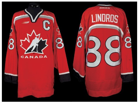 - Eric Lindros 1998 Olympics Team Canada Game Worn Jersey