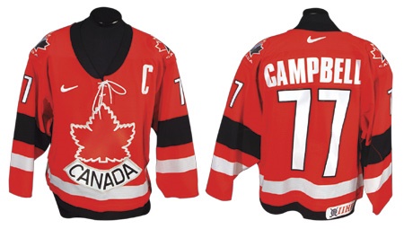 - Cassie Campbell 2002 Olympics Gold Medal Team Canada Womens Game Worn Jersey