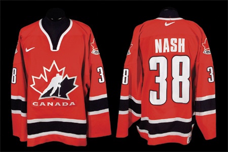 - Rick Nash 2002 Team Canada World Juniors Game Worn Jersey