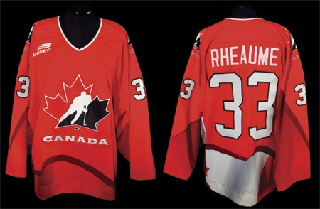 - 1996 Manon Rheaume Team Canada Game Worn Jersey