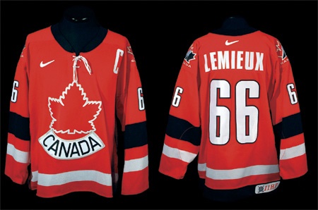 - Team Canada 2002 Olympics Gold Medal Champions Complete Set of Game Worn Heritage Uniforms (23)
