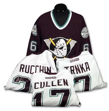 - Anaheim Mighty Ducks Game Worn Jersey Collection (4)