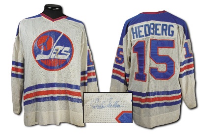 - 1970’s Anders Hedberg WHA Winnipeg Jets Game Worn Jersey