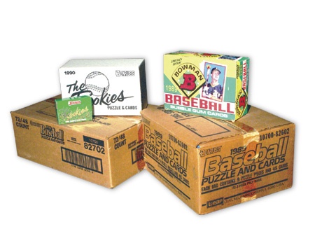 - Gigantic 1988-1990 Donruss Baseball Wax Box & Rack Case Lot