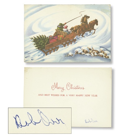 1966 Bobby Orr Rookie Year Signed Christmas Card