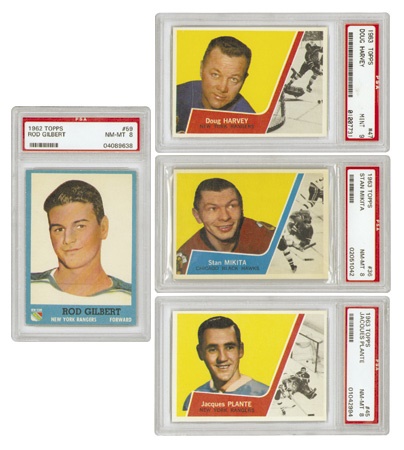 - 1962 and 1963 Topps Hockey PSA Lot (43)